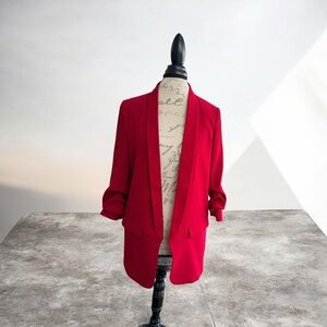 Women's Red Blazer Jacket